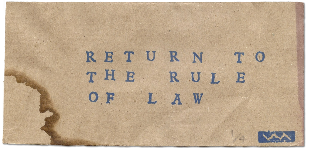 Return to the rule of law